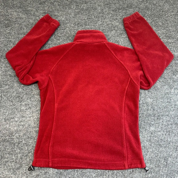 Red Columbia Benton Springs Fleece Jacket Women's Small Full Zip Outdoor Coat - Picture 9 of 12
